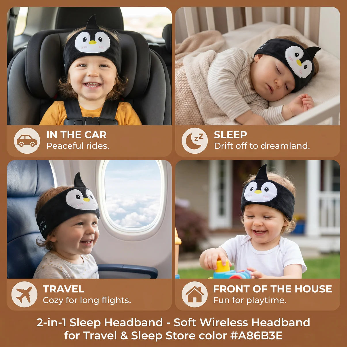 JollyBand™ 2-in-1 Cozy Kids Bluetooth Headband
